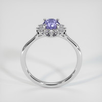 1.00 Ct. Purple Sapphire Ring, 18K White Gold 3