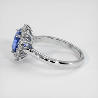 1.48 Ct. Blue Sapphire Ring, 18K White Gold 4