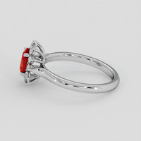 0.85 Ct. Ruby Ring, 18K White Gold 4