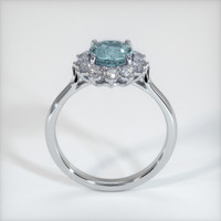 1.62 Ct. Greyish Blue Sapphire Ring, 18K White Gold 3