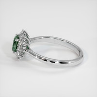 0.79 Ct. Green Sapphire Ring, 18K White Gold 4