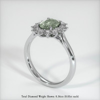 1.25 Ct. Sapphire Ring, 18K White Gold 2