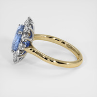 4.26 Ct. Blue Sapphire Ring, 18K White & Yellow 4