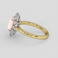 2.16 Ct. Padparadscha Sapphire Ring, 18K White & Yellow 4