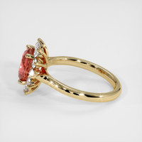2.06 Ct. Padparadscha Sapphire Ring, 10K Yellow Gold 4