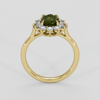 2.06 Ct. Green Sapphire Ring, 10K Yellow Gold 3