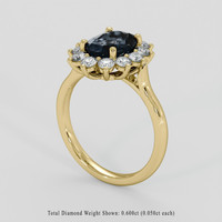 2.32 Ct. Greenish Blue Sapphire Ring, 10K Yellow Gold 2