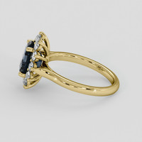 2.32 Ct. Greenish Blue Sapphire Ring, 10K Yellow Gold 4