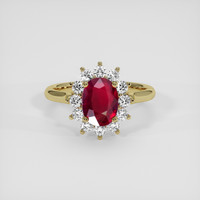 1.59 Ct. Ruby Ring, 14K Yellow Gold 1