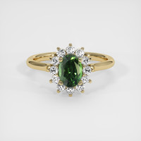 1.50 Ct. Green Sapphire Ring, 14K Yellow Gold 1