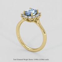 2.52 Ct. Blue Sapphire Ring, 14K Yellow Gold 2