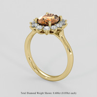 2.50 Ct. Brown Sapphire Ring, 14K Yellow Gold 2