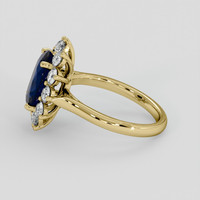 3.56 Ct. Blue Sapphire Ring, 14K Yellow Gold 4