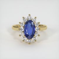 1.57 Ct. Blue Sapphire Ring, 18K Yellow Gold 1