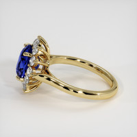 3.12 Ct. Blue Sapphire Ring, 18K Yellow Gold 4