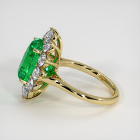 5.84 Ct. Emerald Ring, 18K Yellow Gold 4