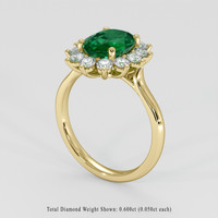 1.89 Ct. Emerald Ring, 18K Yellow Gold 2