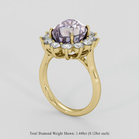 5.51 Ct. Rainbow Moonstone Ring, 18K Yellow Gold 2