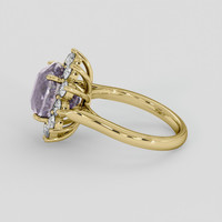 5.51 Ct. Rainbow Moonstone Ring, 18K Yellow Gold 4