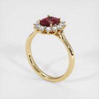 1.19 Ct. Pink Sapphire Ring, 18K Yellow Gold 2