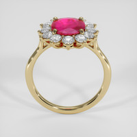 1.41 Ct. Pinkish Red Ruby Ring, 18K Yellow Gold 3