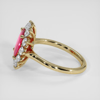 1.41 Ct. Pinkish Red Ruby Ring, 18K Yellow Gold 4