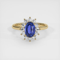 1.63 Ct. Sapphire Ring, 18K Yellow Gold 1