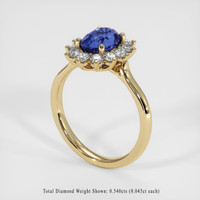 1.63 Ct. Sapphire Ring, 18K Yellow Gold 2
