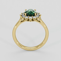 2.03 Ct. Bluish Green Sapphire Ring, 18K Yellow Gold 3