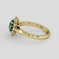 2.03 Ct. Bluish Green Sapphire Ring, 18K Yellow Gold 4