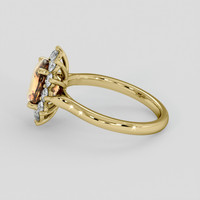 2.50 Ct. Brown Sapphire Ring, 18K Yellow Gold 4