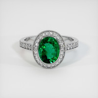 1.89 Ct. Emerald Ring, Platinum 950 1