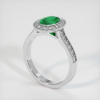 0.89 Ct. Emerald Ring, Platinum 950 2