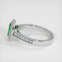 0.89 Ct. Emerald Ring, Platinum 950 4