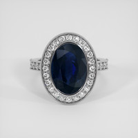 5.64 Ct. Blue Sapphire Ring, Platinum 950 1