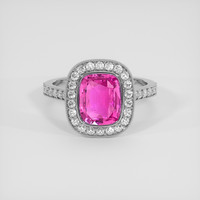 3.03 Ct. Pink Sapphire Ring, Platinum 950 1