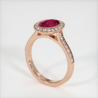 2.55 Ct. Ruby Ring, 14K Rose Gold 2