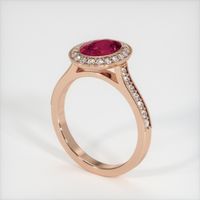 2.55 Ct. Ruby Ring, 18K Rose Gold 2