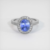 2.35 Ct. Sapphire Ring, 14K White Gold 1