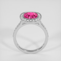 3.47 Ct. Pink Sapphire Ring, 14K White Gold 3