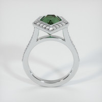 3.44 Ct. Bluish Green Sapphire Ring, 14K White Gold 3