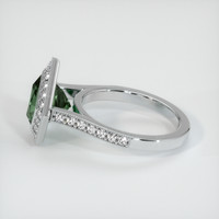 3.44 Ct. Bluish Green Sapphire Ring, 14K White Gold 4