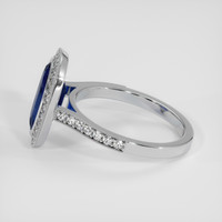 3.22 Ct. Blue Sapphire Ring, 18K White Gold 4