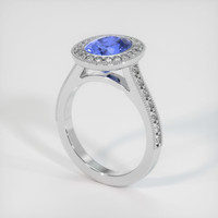 2.35 Ct. Sapphire Ring, 18K White Gold 2