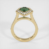 3.44 Ct. Bluish Green Sapphire Ring, 14K Yellow Gold 3