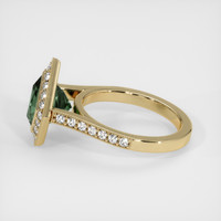 3.44 Ct. Bluish Green Sapphire Ring, 14K Yellow Gold 4