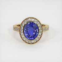 3.30 Ct. Sapphire Ring, 18K Yellow Gold 1