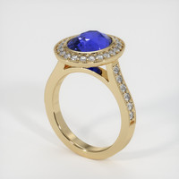 3.30 Ct. Sapphire Ring, 18K Yellow Gold 2