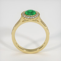 0.89 Ct. Emerald Ring, 18K Yellow Gold 3