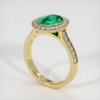 1.71 Ct. Emerald Ring, 18K Yellow Gold 2